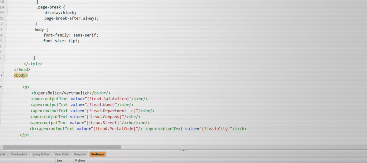 PDF mit Visualforce